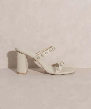 OASIS SOCIETY Victoria - Pearl Strap Heels Sandals