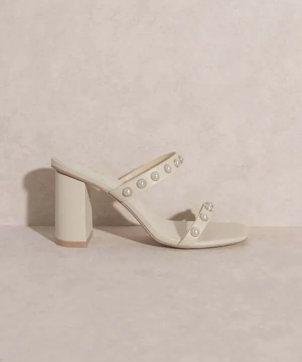 OASIS SOCIETY Victoria - Pearl Strap Heels Sandals