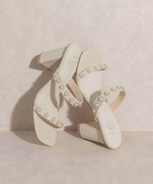 OASIS SOCIETY Victoria - Pearl Strap Heels Sandals
