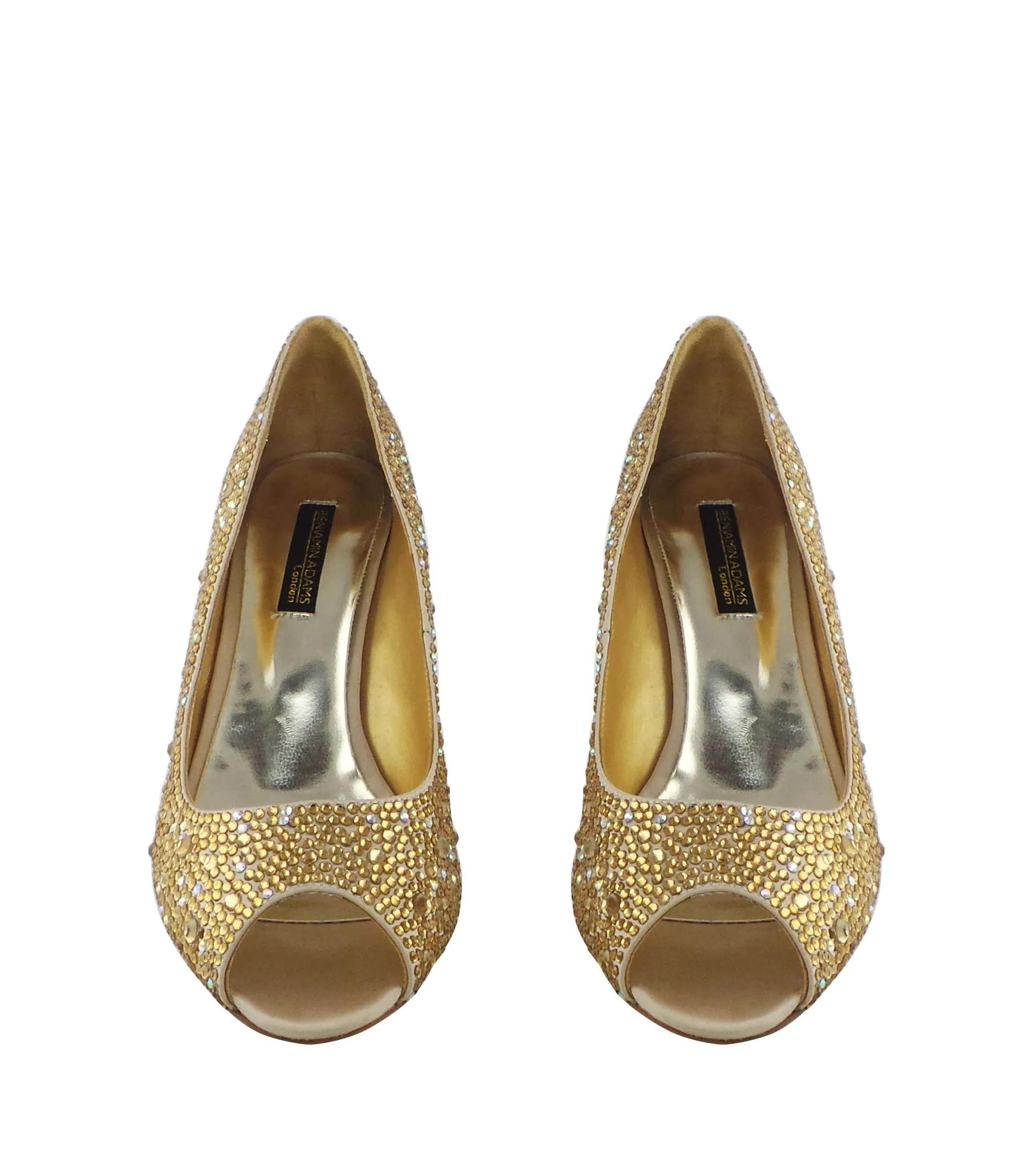 Oslo Jewel Encrusted Peep Toe Pumps