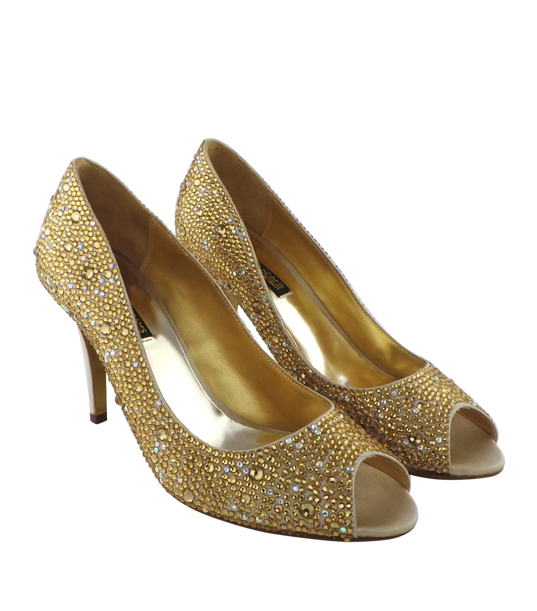 Oslo Jewel Encrusted Peep Toe Pumps