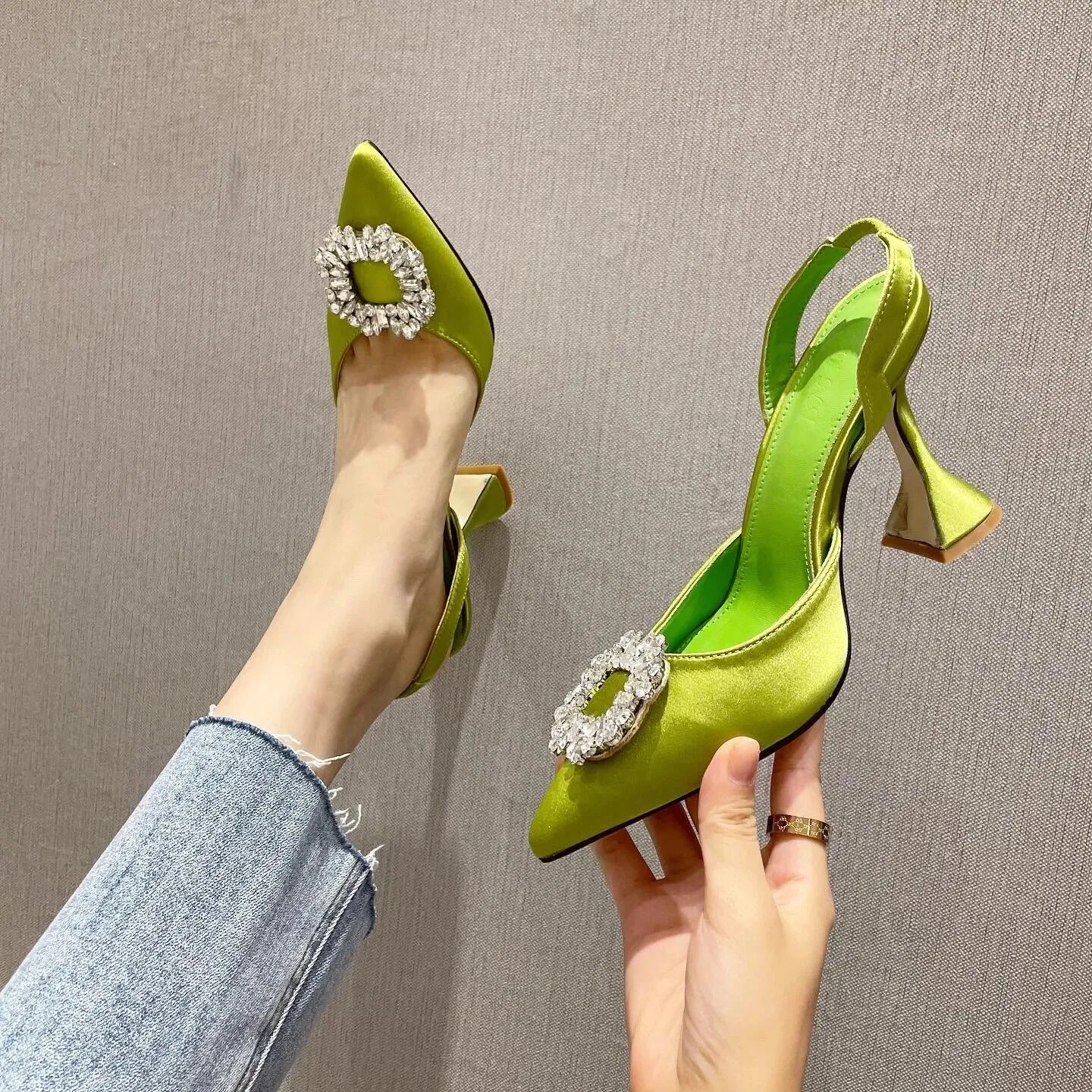 Princess Crystal Triangle Heels