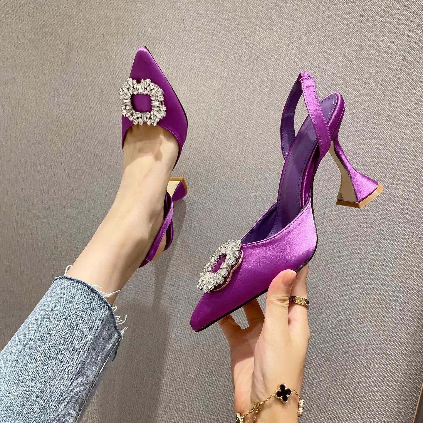 Princess Crystal Triangle Heels