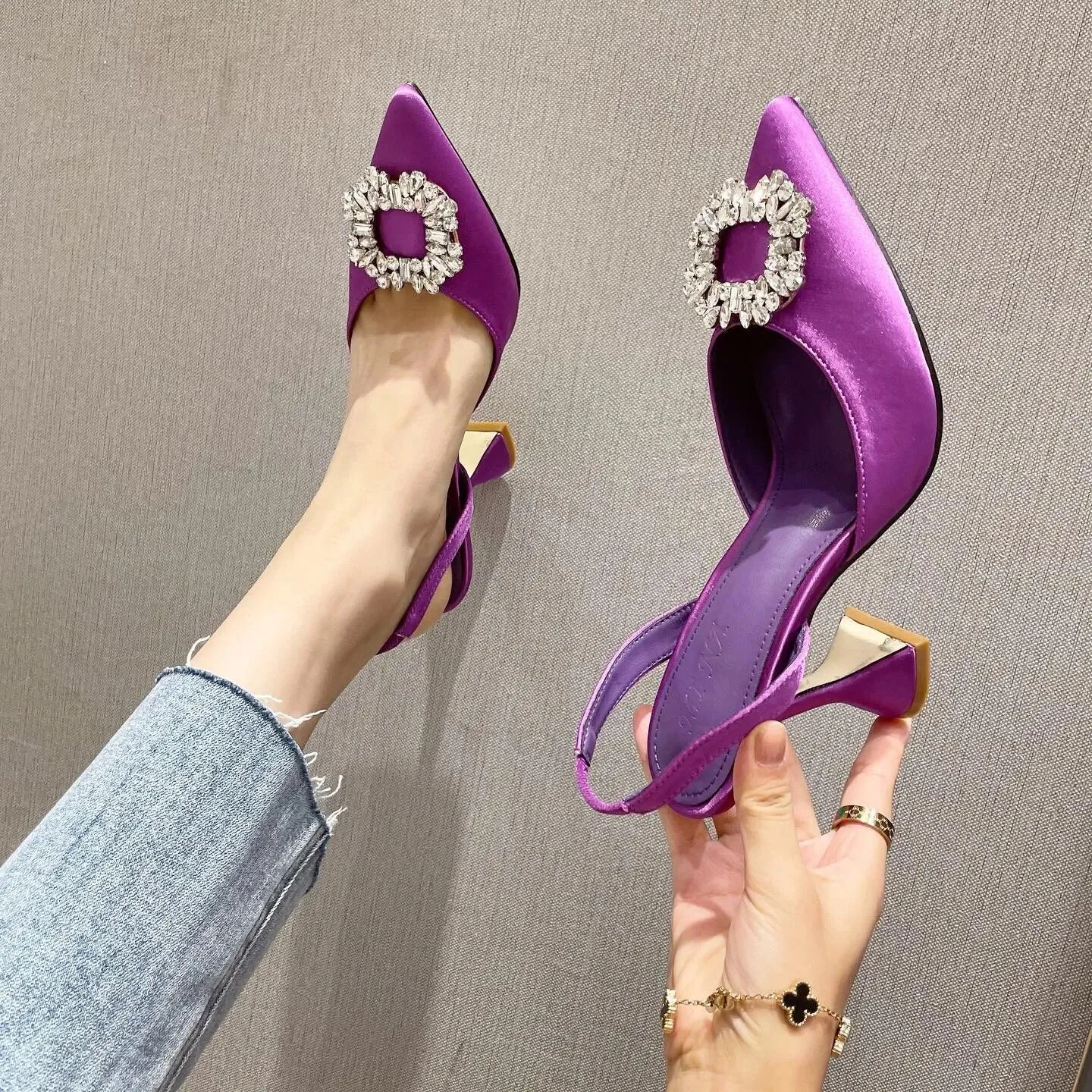 Princess Crystal Triangle Heels