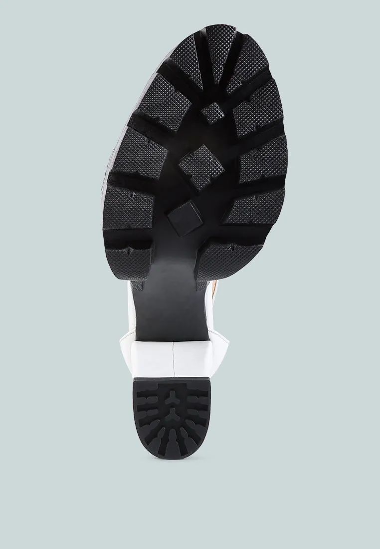rattle high heeled block sandals