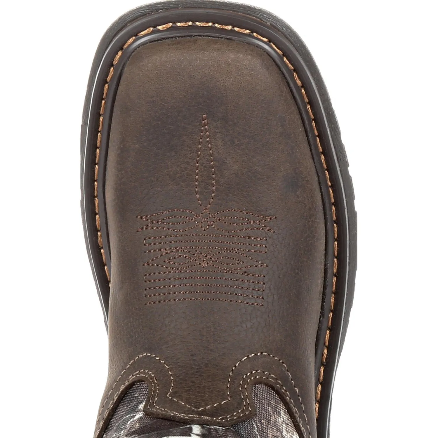 Rocky Kids Boys Brown Realtree Leather Ride FLX WP Cowboy Boots