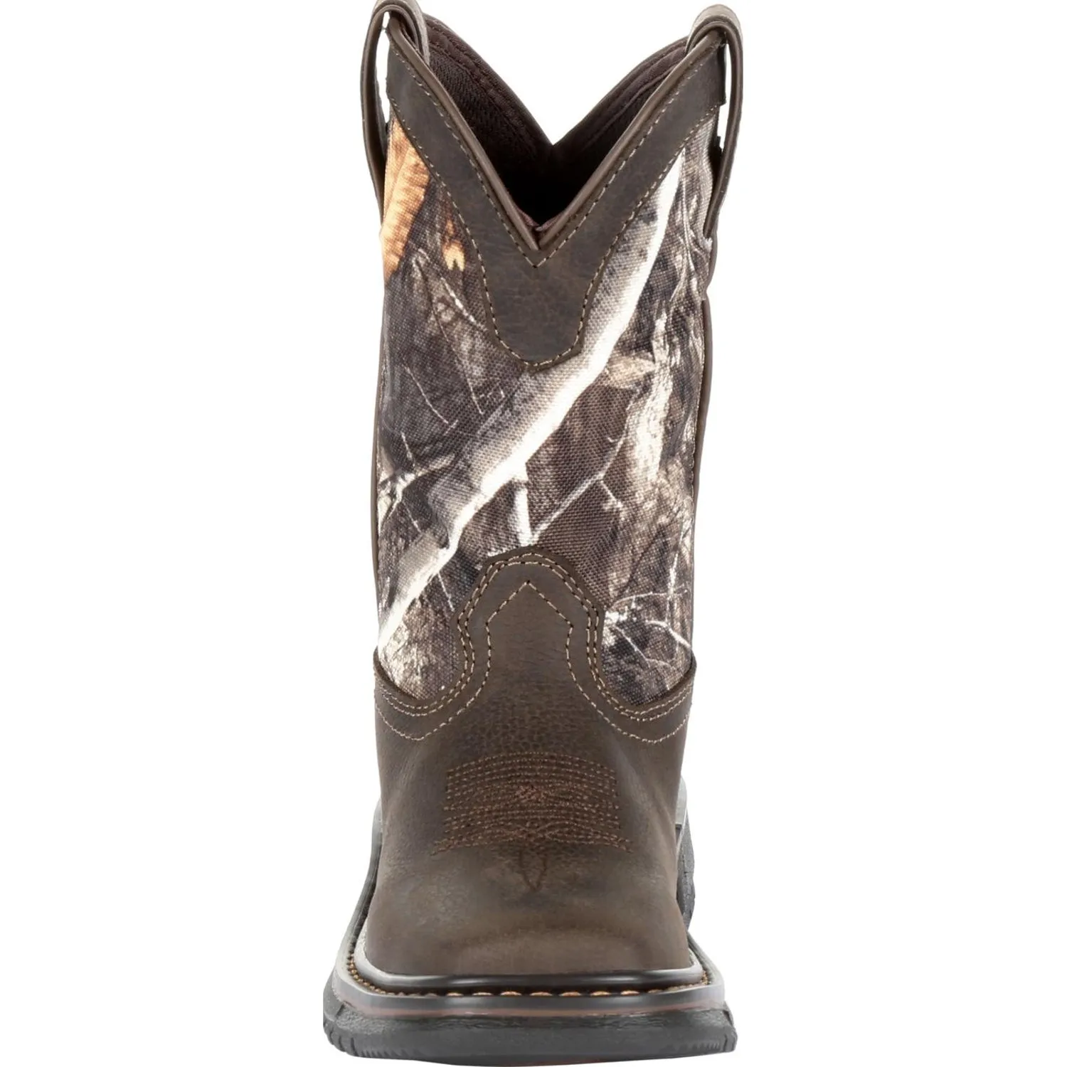 Rocky Kids Boys Brown Realtree Leather Ride FLX WP Cowboy Boots