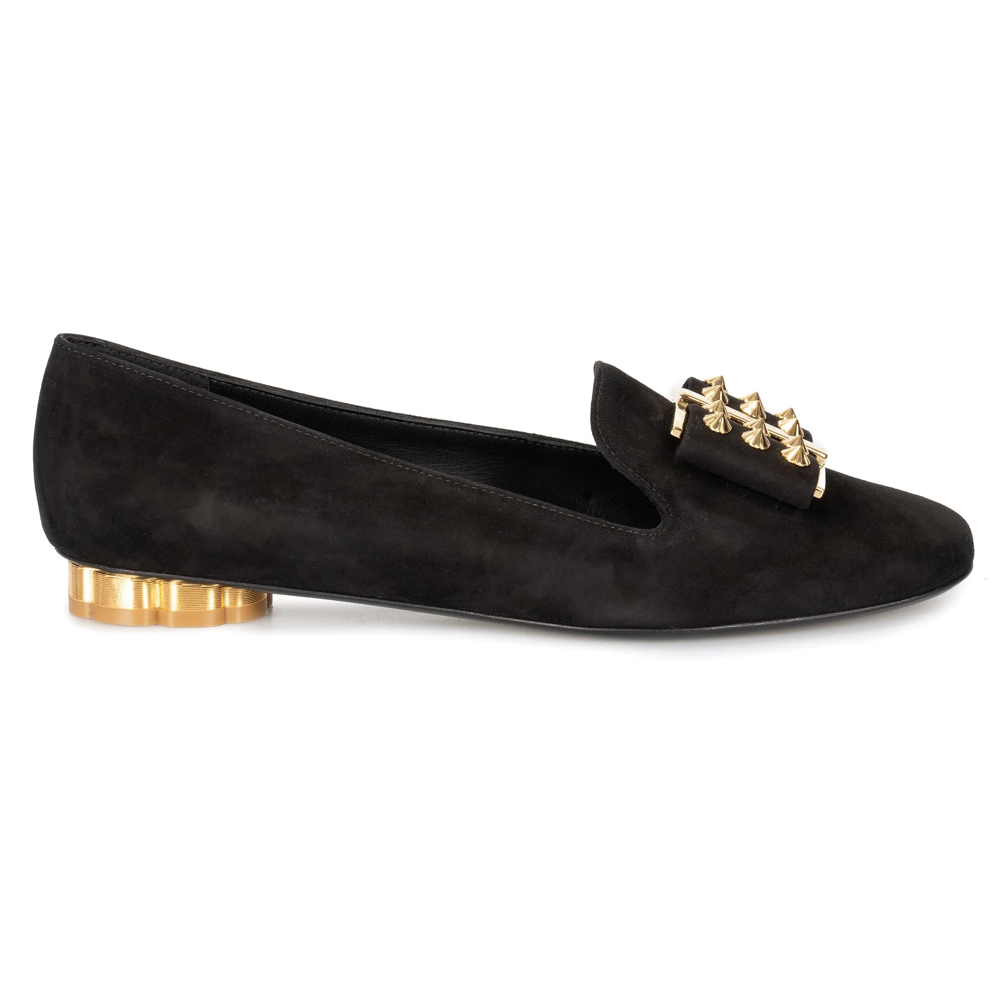 Salvatore Ferragamo Sarno Black Flat Women's Shoes