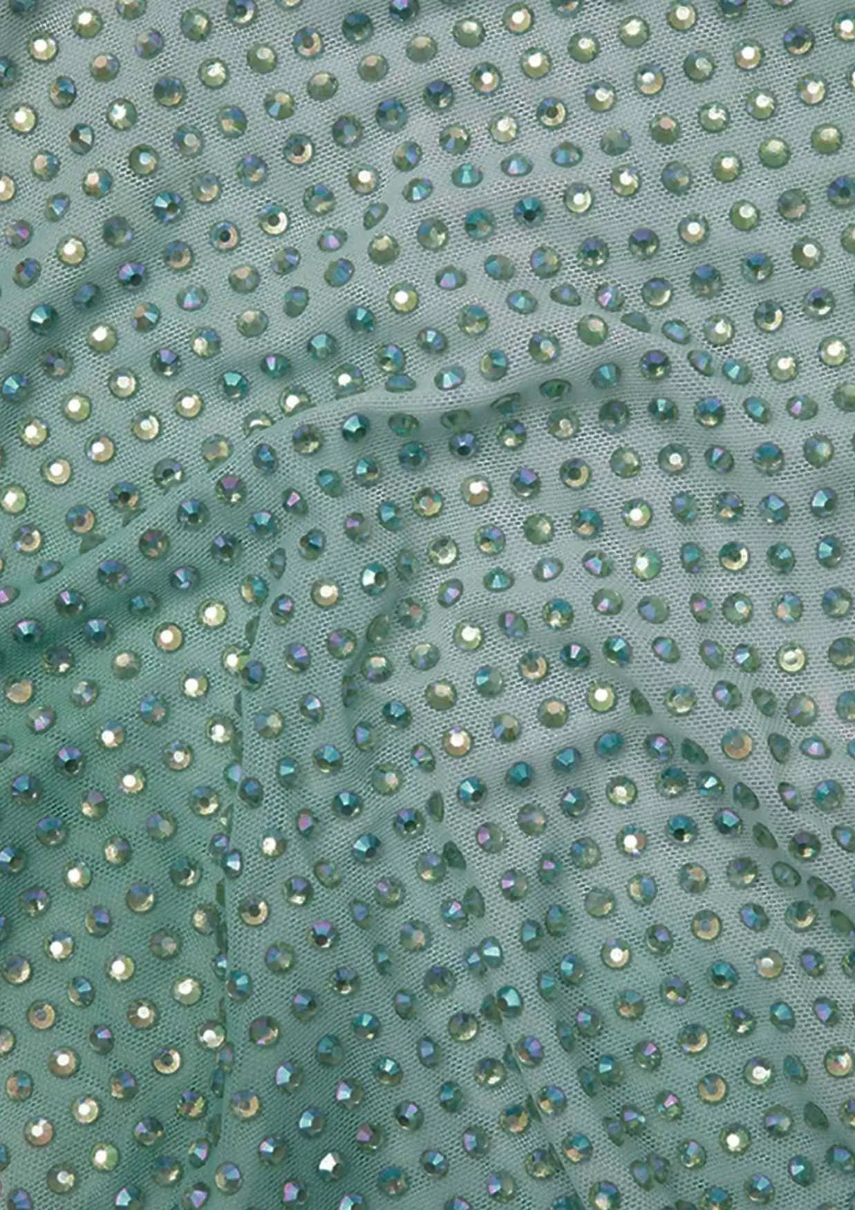 SELF-PORTRAIT - Blue Rhinestone Midi Dress