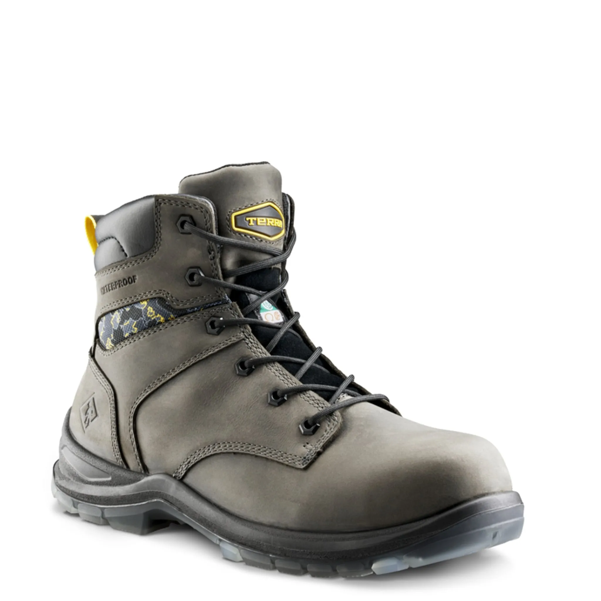 Terra Men's Byrne Safety Work Boots 6" Leather Waterproof Composite Toe | Sizes 3-14