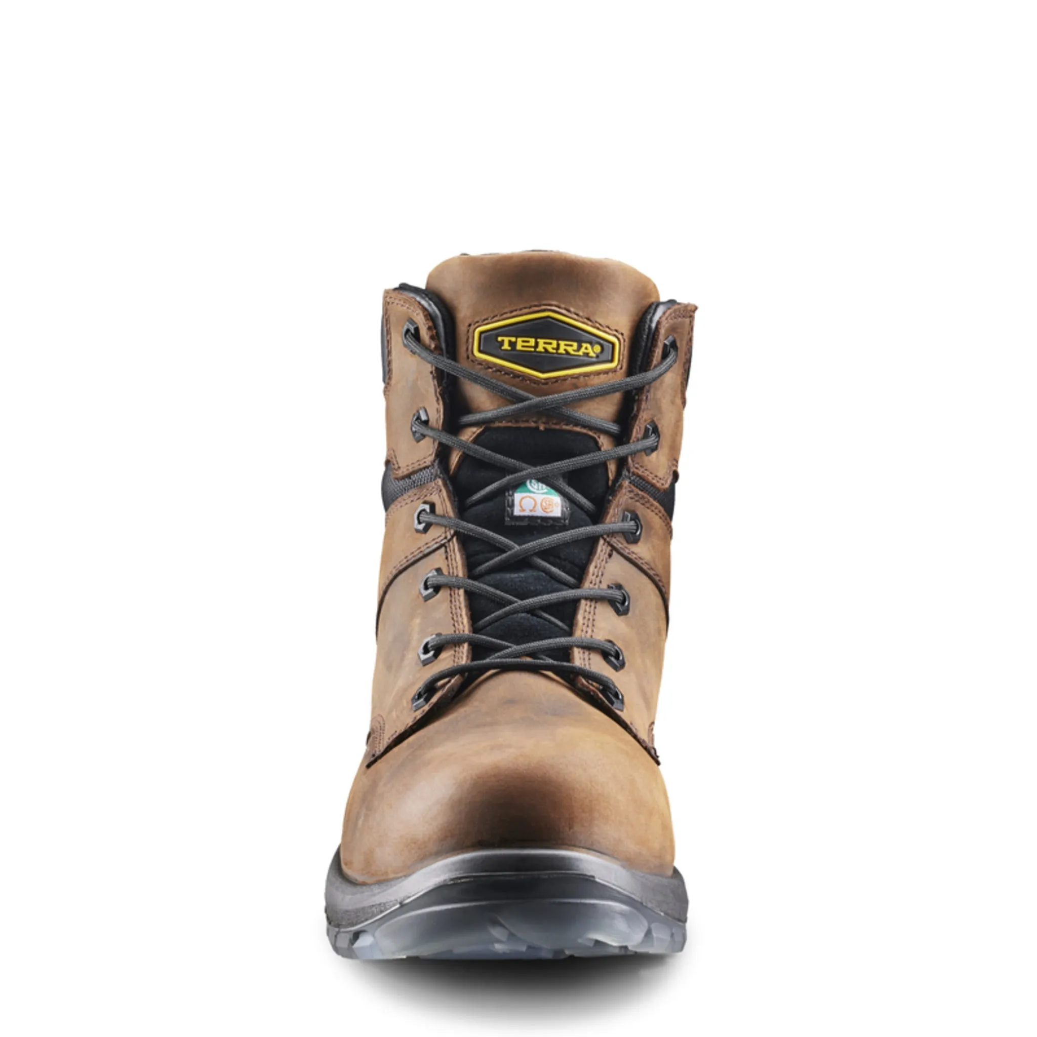 Terra Men's Byrne Safety Work Boots 6" Leather Waterproof Composite Toe | Sizes 3-14