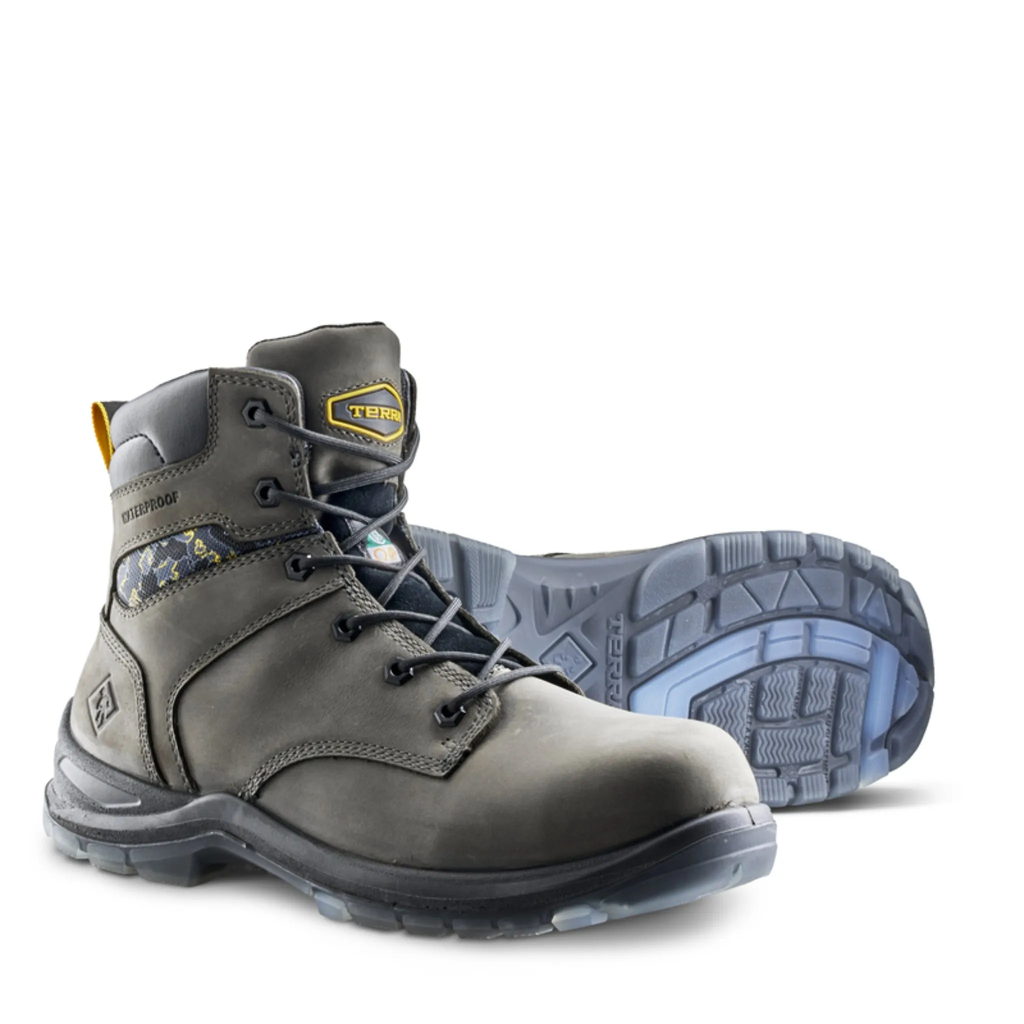 Terra Men's Byrne Safety Work Boots 6" Leather Waterproof Composite Toe | Sizes 3-14