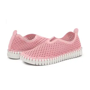 Tulip 139 Perforated Slip-On Sneaker in Adobe Rose
