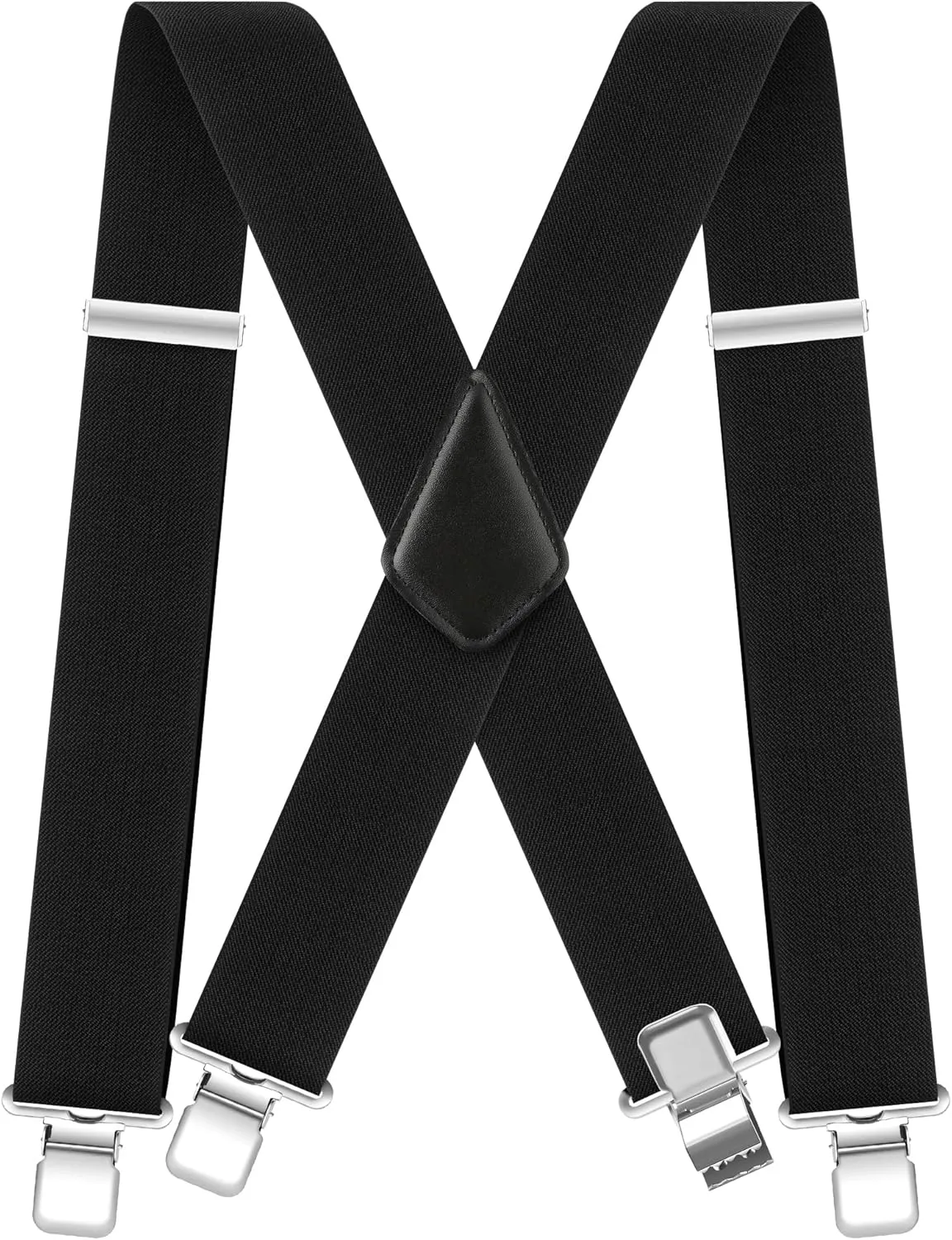 Ultrashang CLASSIC Mens Heavy-Duty Suspender: 2-Inch Wide, Sturdy Clips, X-Back, Adjustable Elastic Work Suspenders