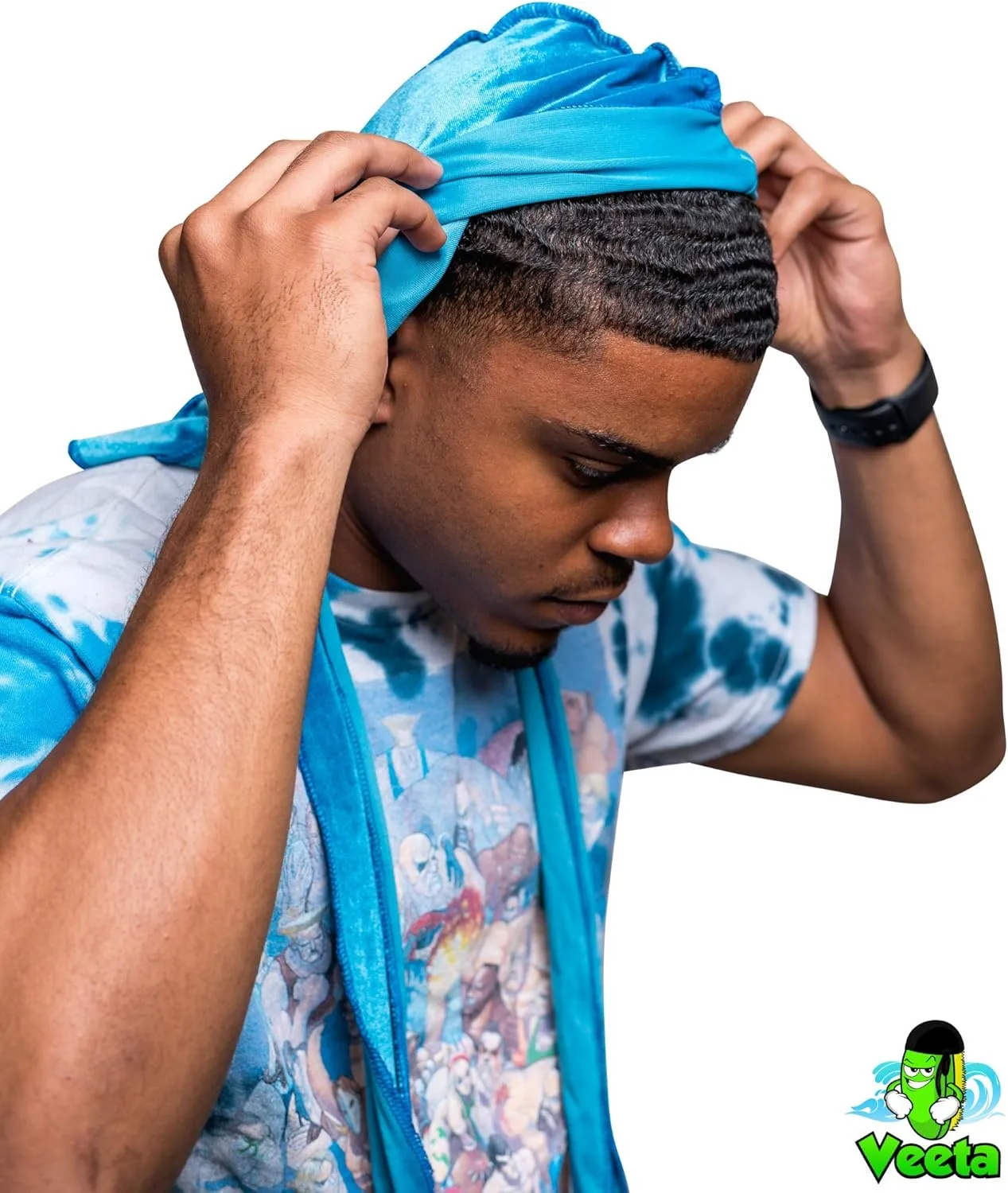 Veeta Superior Velvet Durag - Soft Velvet Durags for Men & Women, Long Double Wide Straps, Silky Durag Liner, Triple Stitched