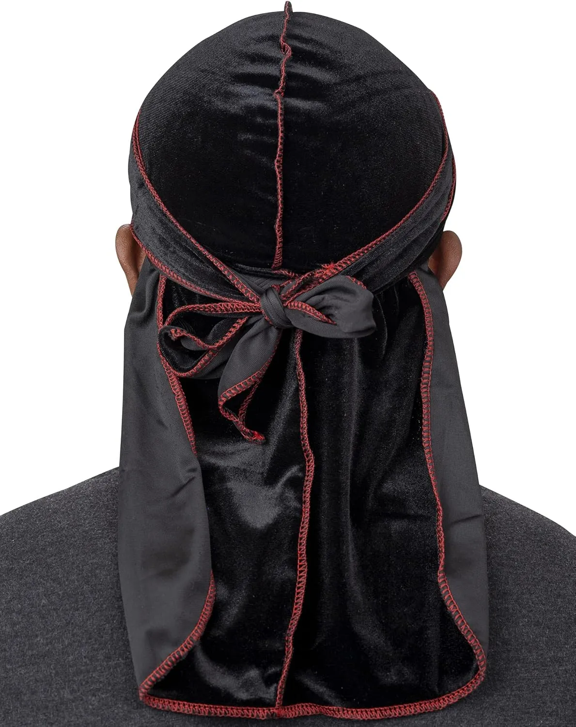 Veeta Superior Velvet Durag - Soft Velvet Durags for Men & Women, Long Double Wide Straps, Silky Durag Liner, Triple Stitched