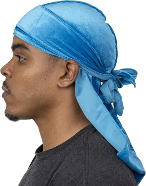 Veeta Superior Velvet Durag - Soft Velvet Durags for Men & Women, Long Double Wide Straps, Silky Durag Liner, Triple Stitched