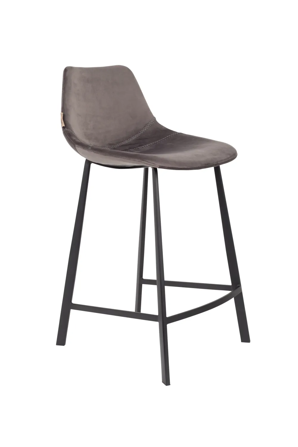 Velvet Upholstered Counter Stools (2) | Dutchbone Franky