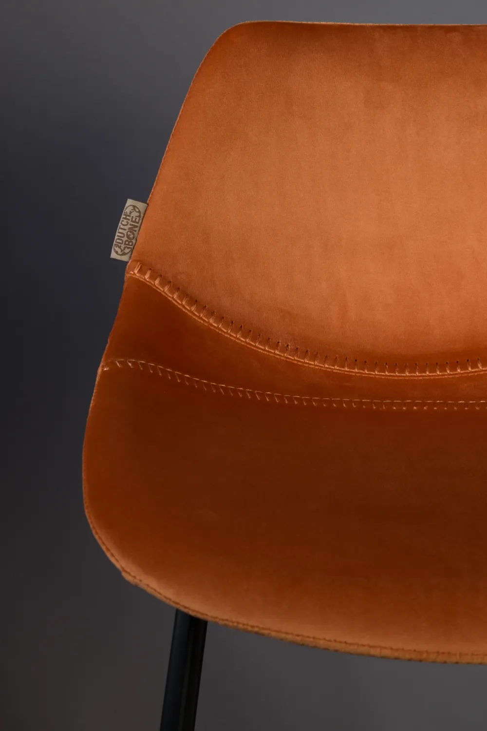 Velvet Upholstered Counter Stools (2) | Dutchbone Franky