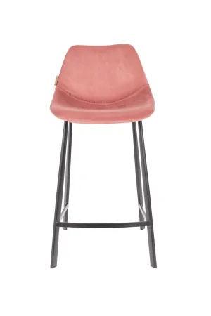 Velvet Upholstered Counter Stools (2) | Dutchbone Franky