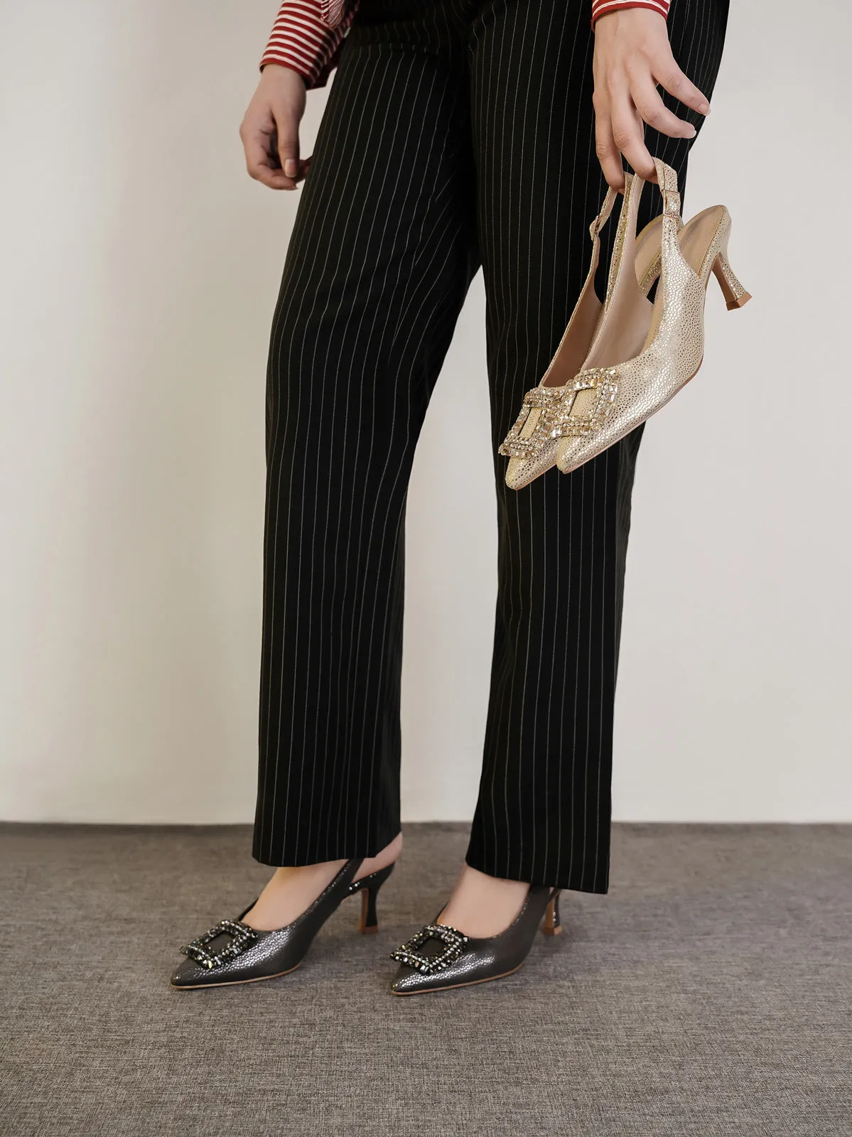 Women "GINTAN" Pointed Toe Heels Sandals