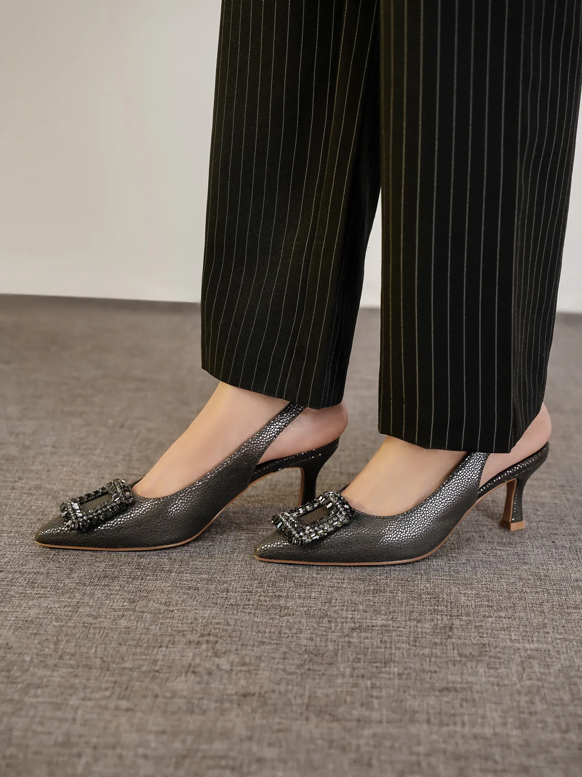 Women "GINTAN" Pointed Toe Heels Sandals