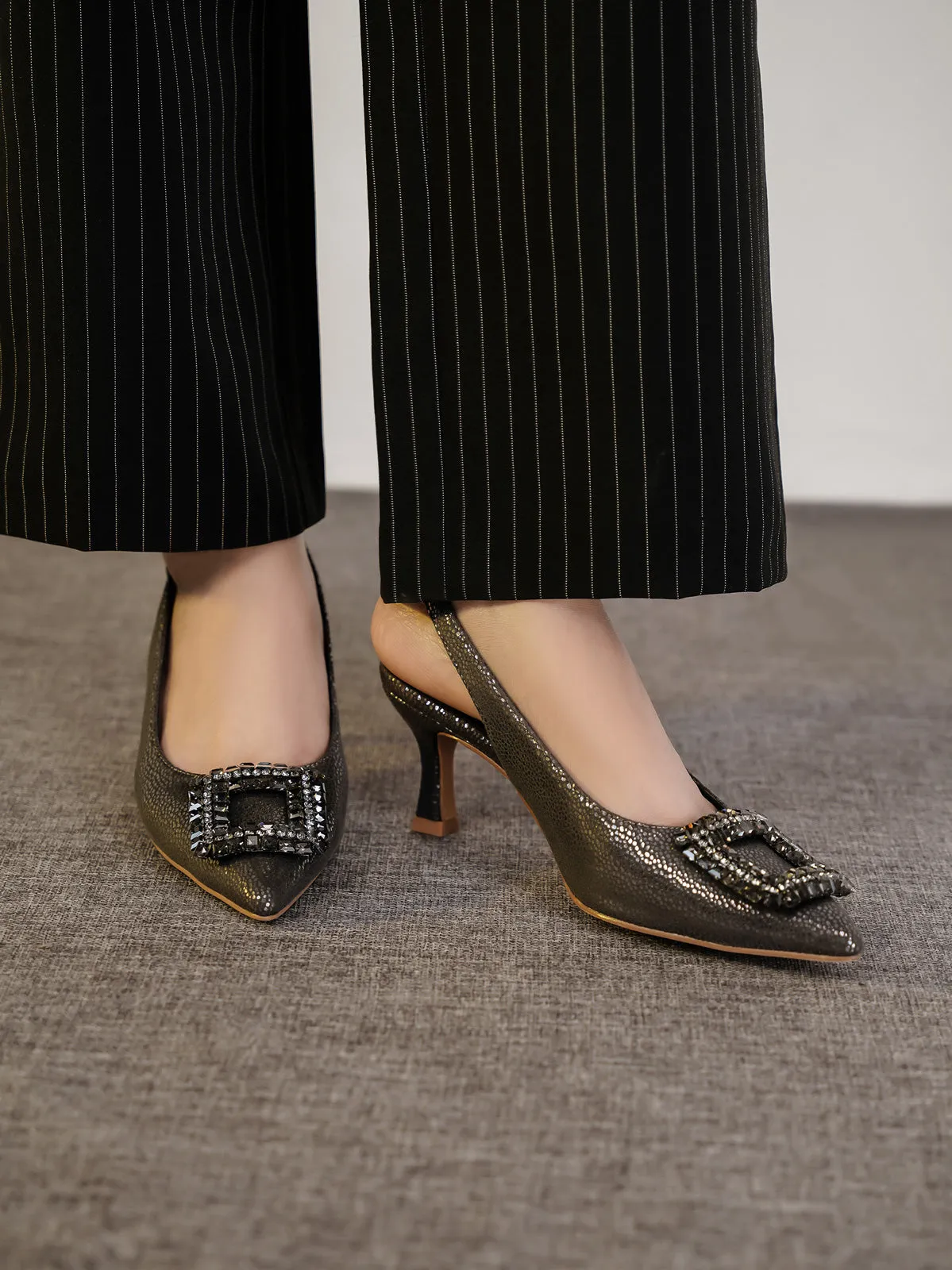 Women "GINTAN" Pointed Toe Heels Sandals