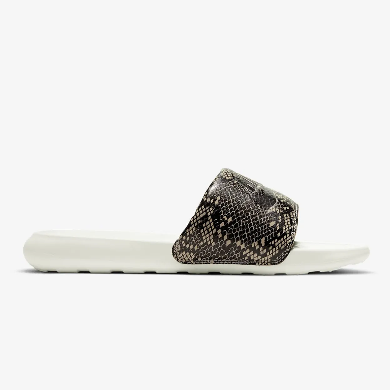 Women's Nike Victori One "Snakeskin" Print Slides (Summit White/Desert Sand/Black)(CN9676-007)