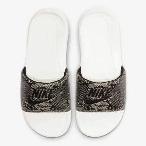 Women's Nike Victori One "Snakeskin" Print Slides (Summit White/Desert Sand/Black)(CN9676-007)