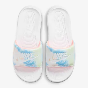 Women's Nike Victori One "Tie Dye" Print Slides (Bright Mango/Sapphire/Lime)(CN9676-101)
