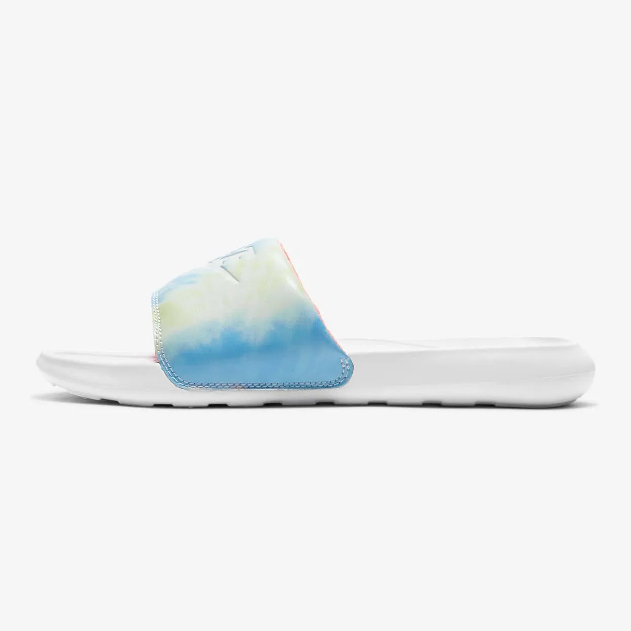 Women's Nike Victori One "Tie Dye" Print Slides (Bright Mango/Sapphire/Lime)(CN9676-101)